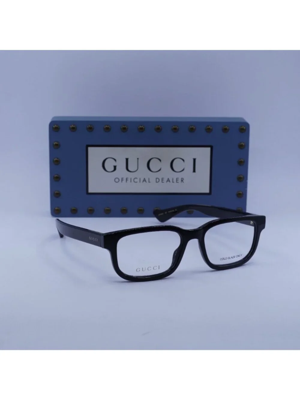 Gucci GG1584O 001 Rectangle Eyeglasses 53mm - Shiny Black